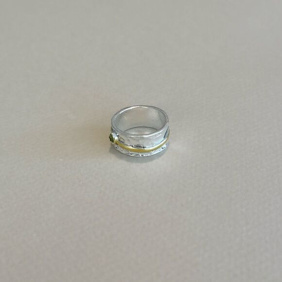 Green stone ring M1267 - Picture 4 of 4